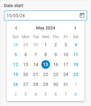 Datepicker control