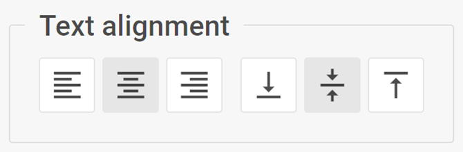 Элемент управления Text align
