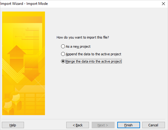 MS Project import wizard - Merge option