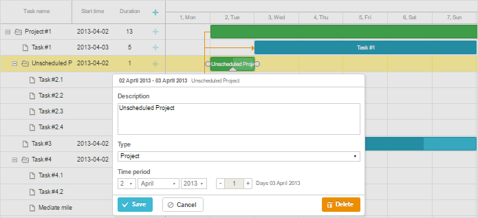 Gantt Chart Without Specific Dates