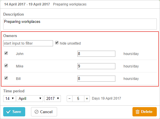 Resources control server options