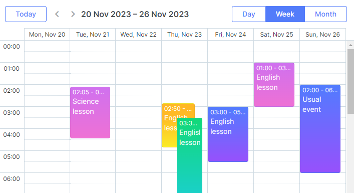 DHTMLX Scheduler - Light Theme