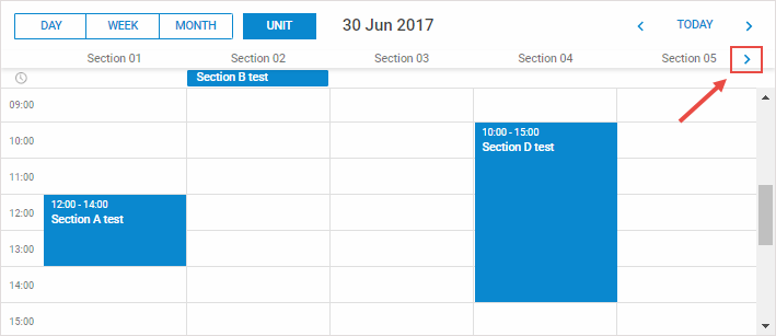 Units scrolling