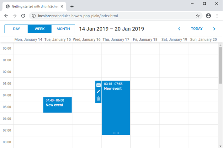 Scheduler CRUD