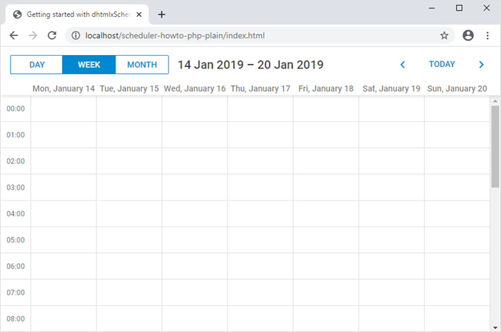 Scheduler initialization