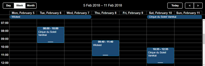 DHTMLX Scheduler - Contrast Black Theme