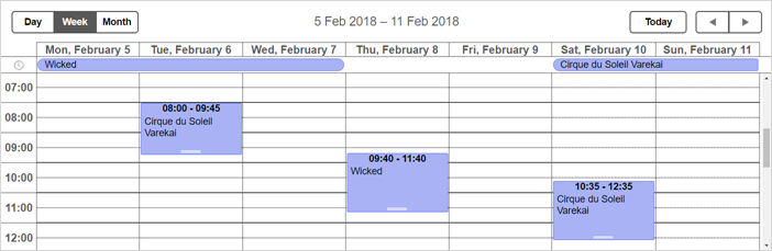 DHTMLX Scheduler - Contrast White Theme