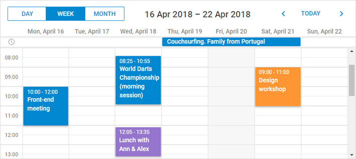 DHTMLX Scheduler - Material