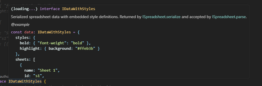JSDoc hints in IDE